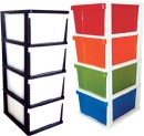 Mega-4-Drawer-Plastic-Cabinet-BW-or-Coloured Sale