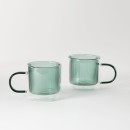 Barrio-Double-Wall-Green-Glass-Mugs-Set-of-2-by-MUSE Sale