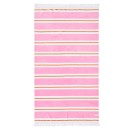 Aegean-PinkOrange-Stripe-Large-Beach-Towel-by-Pillow-Talk Sale