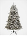 Myer-Giftorium-Arrow-Pine-Flocked-Pre-Lit-Christmas-Tree-210cm Sale