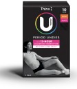 U-By-Kotex-Reusable-Period-Underwear-Heavy-Black-Bikini-Brief-Size-10-1-Pack Sale