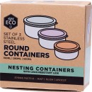 Ever-Eco-Stainless-Steel-Round-Nesting-Containers-Pastel-Collection-3-Pack Sale