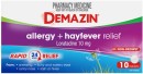 Demazin-Allergy-Hayfever-Relief-10-Tablets Sale