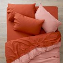 Olsen-LinenCotton-Sheet-Set-Paprika Sale