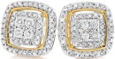 9ct-Gold-Diamond-Cushion-Cluster-Stud-Earrings Sale