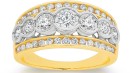 9ct-Gold-Diamond-Three-Row-Band Sale