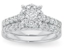 18ct-White-Gold-Diamond-Cluster-Bridal-Set Sale