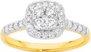 9ct-Gold-Diamond-Cushion-Shape-Ring Sale