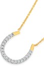 Exquisites-9ct-Gold-Diamond-Horseshoe-Necklet Sale