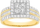 9ct-Gold-Diamond-Square-Cluster-Ring Sale