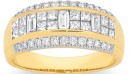 9ct-Gold-Diamond-Three-Row-Band Sale