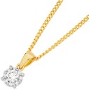 9ct-Gold-Diamond-Small-Halo-Pendant Sale