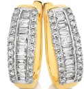 9ct-Gold-Diamond-Three-Row-Hoop-Earrings Sale