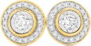 9ct-Gold-Diamond-Halo-Stud-Earrings Sale