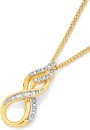 9ct-Gold-Diamond-Infinity-Pendant Sale