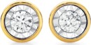 9ct-Two-Tone-Gold-Diamond-Bezel-Set-Stud-Earrings Sale