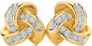 9ct-Gold-Diamond-Knot-Stud-Earrings Sale