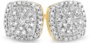 9ct-Yellow-Gold-Diamond-Cushion-Stud-Earrings Sale