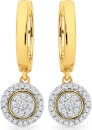 9ct-Gold-Diamond-Drop-Huggie-Earrings Sale