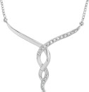 9ct-White-Gold-Diamond-Twist-Necklet Sale