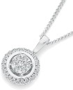 9ct-White-Gold-Diamond-Cluster-Pendant Sale