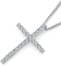 9ct-White-Gold-Diamond-Cross-Pendant Sale