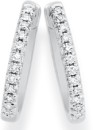 Exquisites-9ct-White-Gold-Diamond-Huggie-Earrings Sale