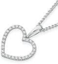 Exquisites-9ct-White-Gold-Diamond-Heart-Pendant Sale