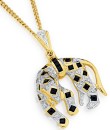 9ct-Gold-Natural-Sapphire-Diamond-Leopard-Pendant Sale