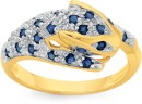 9ct-Gold-Sapphire-Diamond-Leopard-Ring Sale