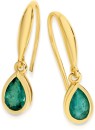 9ct-Gold-Natural-Emerald-Earrings Sale