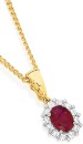 9ct-Gold-Natural-Ruby-50ct-Diamond-Royal-Enhancer-Pendant Sale