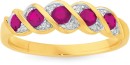 9ct-Gold-Ruby-Diamond-Ring Sale