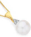 9ct-Gold-Cultured-Freshwater-Pearl-10ct-Diamond-Enhancer Sale