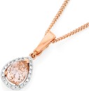 9ct-Rose-Gold-Morganite-Diamond-Enhancer-Pendant Sale