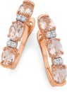 9ct-Rose-Gold-Morganite-with-Diamond-Accents-Huggie-Earrings Sale