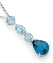 9ct-White-Gold-London-Sky-Blue-Topaz-Pear-Vintage-Style-Slider-Pendant Sale