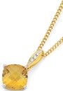 9ct-Gold-Citrine-Diamond-Pendant Sale