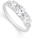 Sterling-Silver-3-Stone-Cubic-Zirconia-Shoulder-Dress-Ring Sale