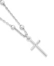 Sterling-Silver-Cross-w-Bead-Bracelet Sale