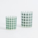 Gingham-Check-Green-Christmas-Candle-Holder-by-Habitat Sale