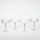 Mila-Ribbed-Cocktail-Coupe-Crystal-Glass-Set-of-4-by-MUSE Sale