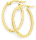 9ct-Gold-20mm-Diamond-cut-Hoop-Earrings Sale