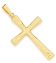 9ct-Gold-Diamond-Cut-Cross-Pendant Sale