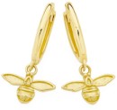 9ct-Gold-Bumble-Bee-Drop-Huggie-Earrings Sale