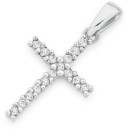 9ct-White-Gold-Diamond-Small-Cross-Pendant Sale