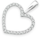 9ct-White-Gold-Diamond-Pendant Sale