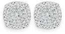 9ct-Gold-Diamond-Cushion-Cluster-Stud-Earrings Sale