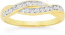 9ct-Gold-Diamond-Swirl-Crossover-Ring Sale