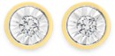 9ct-Gold-Diamond-Bezel-Stud-Earrings Sale